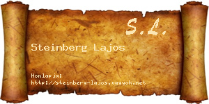 Steinberg Lajos névjegykártya